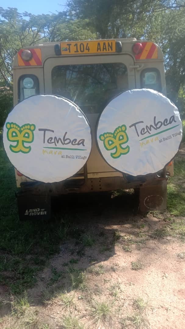Tembea Mara branded Land Rover spare tire covers