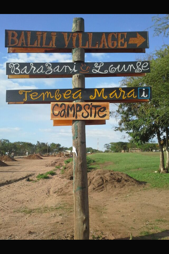 Original hand-painted directional signpost